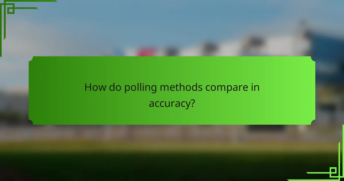 How do polling methods compare in accuracy?
